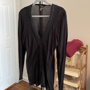 Cupio Women’s Cardigan w/lace trim